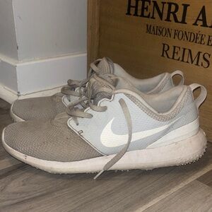 Nike Tan and White golf Shoes